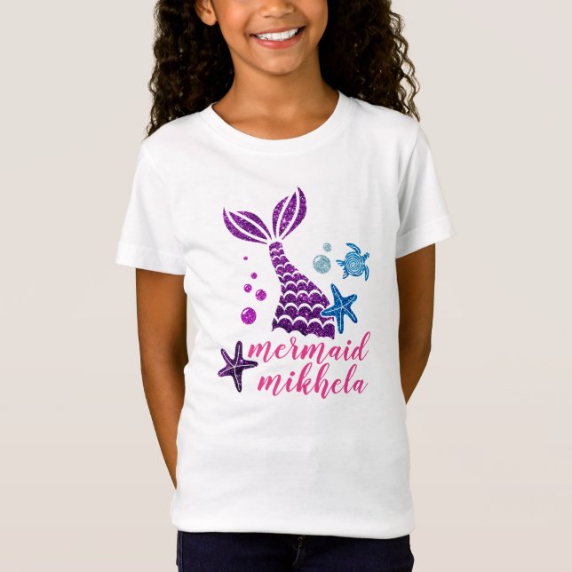 Camiseta Sirenita personalizada Unicornio (Anverso)