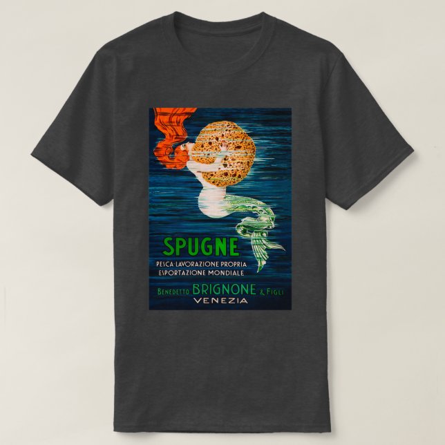 Camiseta Sirenita sosteniendo una vena publicitaria italian (Diseño del anverso)