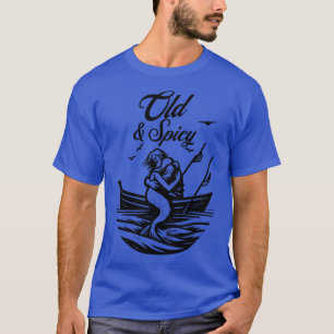 Camiseta Sirenita y pescador de la vieja espeleología 1