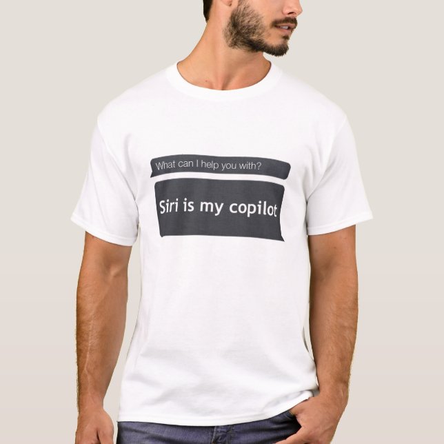 Camiseta Siri es mi copiloto (grande) (Anverso)