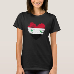 Camiseta Siria Corazón Bandera Siria Orgullo de Siria