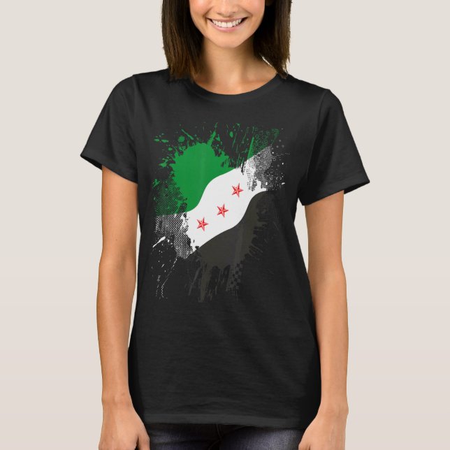 Camiseta Siria: Revolución verde Bandera siria libre Siria (Anverso)