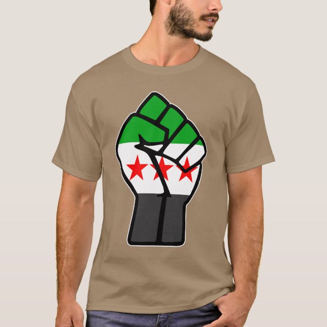 Camiseta Siria, Siria, bandera siria libre. (Anverso)