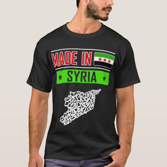 Camiseta Siria, Siria, bandera siria libre. (Anverso)