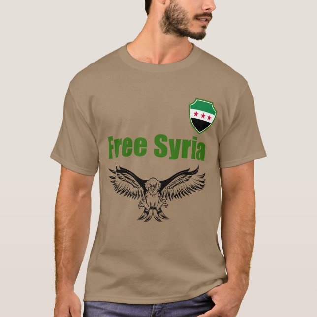 Camiseta Siria, Siria, bandera siria libre. (Anverso)