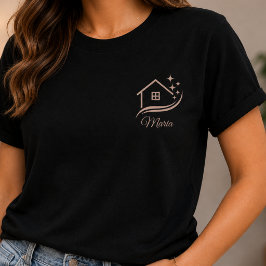 Camiseta Sirvienta Limpiando Casa Negocio Brillante