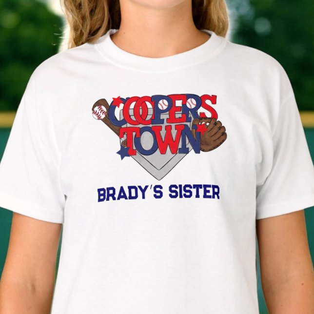 Camiseta Sis hermana de jugador patriota de béisbol de Coop (Subido por el creador)