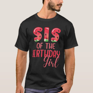 Camiseta Sis Of Birthday Chica Summer Watermelon Matchin