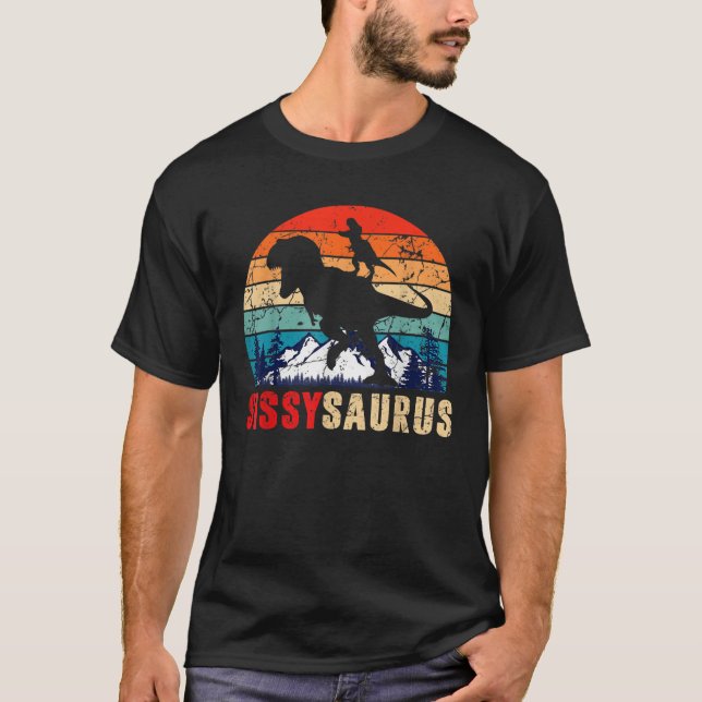 Camiseta Sissysaurus T Rex Dinosaur Sissy Saurus Funny Moth (Anverso)