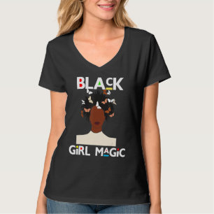 Camiseta Sista Melanin Mujeres de raza negra Chica mágica a