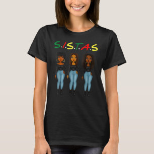 Camiseta Sistas africanas juntas orgullosas sistas negras