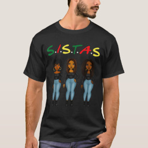 Camiseta Sistas africanas juntas orgullosas sistas negras