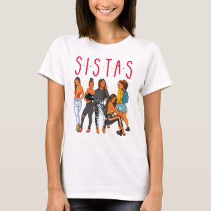 Camiseta Sistas Chica negra magia diversión Melanin Mujeres