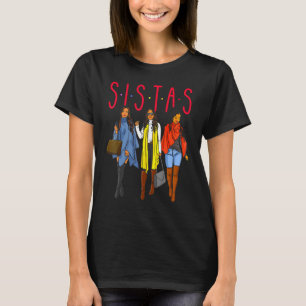 Camiseta Sistas Magia de Chica Negra Diversión Mujeres Mela