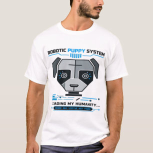 Camiseta Sistema de Cachorro Robótico Error 404 Perro Ciber