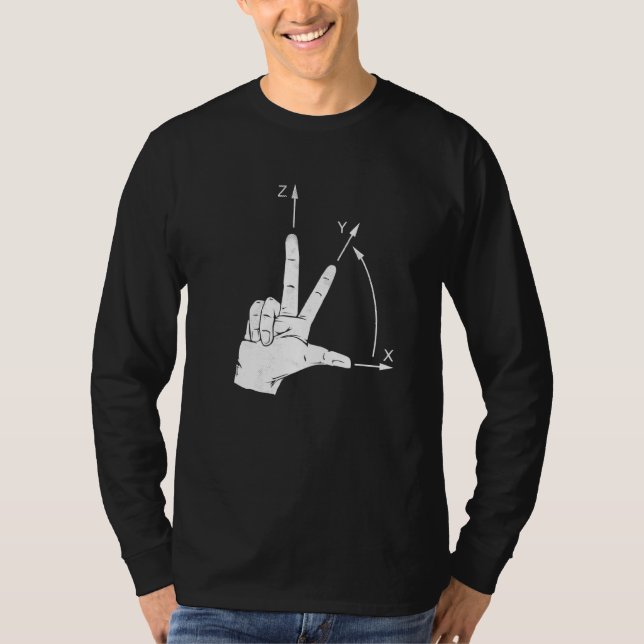 Camiseta Sistema de coordenadas Cnc Programador Cutting Mac (Anverso)