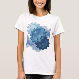 Camiseta Sistema de engranajes de plata ARTÍSTICO IMPULSADO