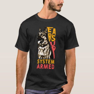 Camiseta Sistema de Orejas Perro armado Animal Pastor Alemá