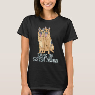 Camiseta Sistema de Orejas Perro armado Animal Pastor Alemá