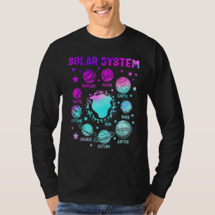 Camiseta Sistema de planetas solares Espacio exterior Plane