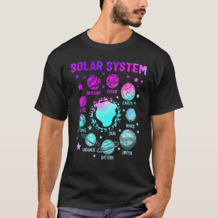 Camiseta Sistema de planetas solares Espacio exterior Plane