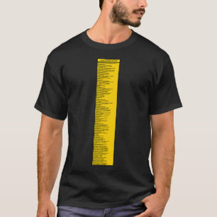 Camiseta Sistema decimal Dewey del Rótulo de biblioteca con