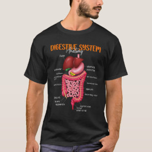 Camiseta Sistema digestivo divertido Anatomía Biología anat