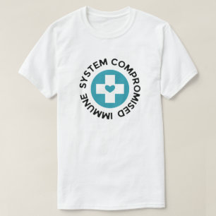 Camiseta Sistema inmunitario comprometido del corazón azul 