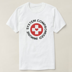 Camiseta Sistema inmunitario comprometido del corazón rojo 