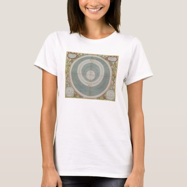 Camiseta Sistema ptolemático, de 'El Atlas Celestial, o el (Anverso)