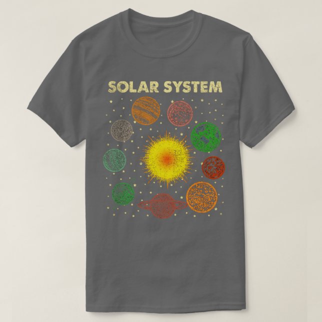 Camiseta Sistema solar (Diseño del anverso)