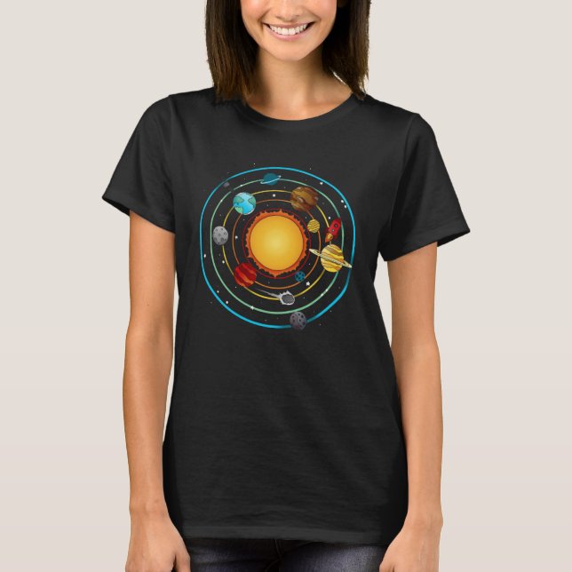Camiseta sistema solar (Anverso)