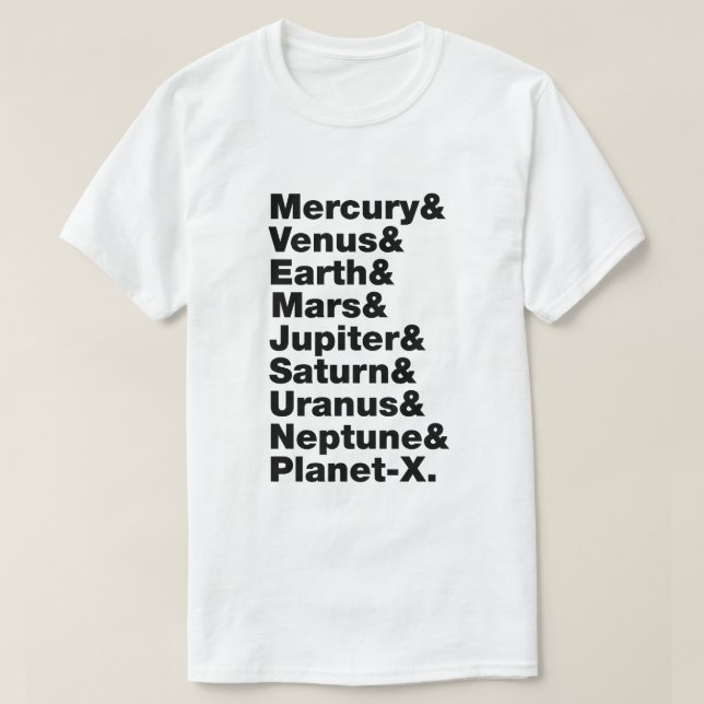 Camiseta Sistema solar (Diseño del anverso)