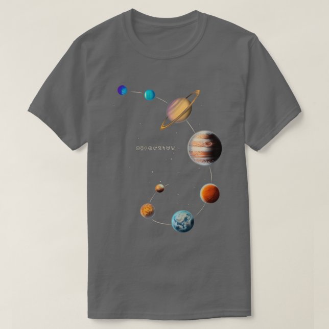 Camiseta Sistema solar 2 (Diseño del anverso)