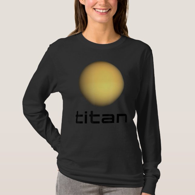 Camiseta Sistema solar Astronomía espacial Saturn Moon Tita (Anverso)