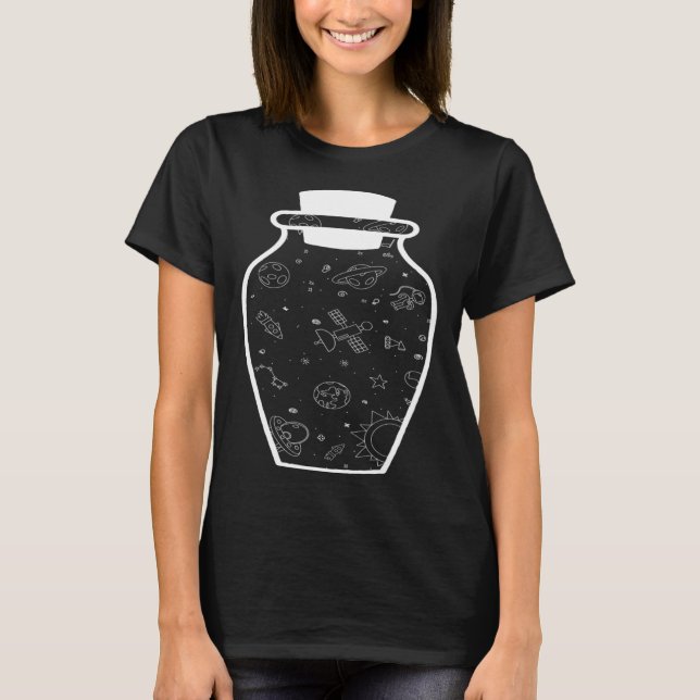 Camiseta Sistema solar Ciencia Educación Planes Sun Moon (Anverso)