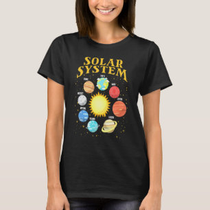 Camiseta Sistema Solar Con Planetas Ciencia Planeta Espacia