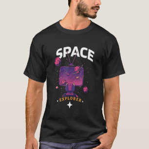 Camiseta Sistema solar de casco para hombres astronautas