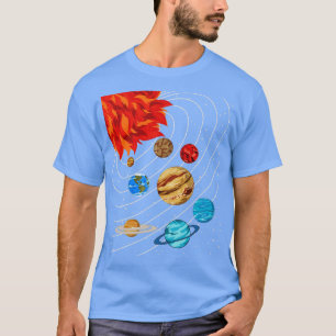 Camiseta Sistema solar de ciencias astronómicas de planetas