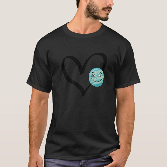 Camiseta Sistema solar de exploración espacial Planeta Cora (Anverso)