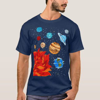 Camiseta Sistema solar de galaxia de ciencias astronómicas 