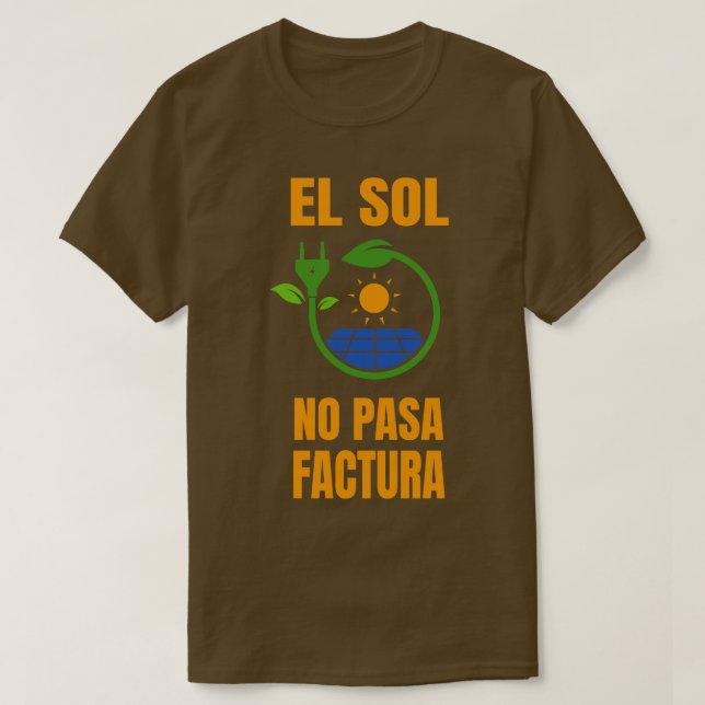 Camiseta Sistema solar de Sun No Bill Energía solar (Diseño del anverso)