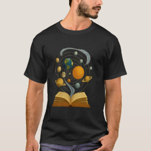 Camiseta Sistema Solar de un Libro u2013 Aprende Ciencia Es