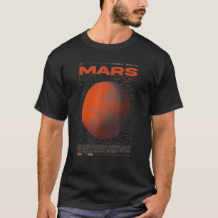 Camiseta Sistema solar de Vaporwave Mars Planeta Espacio Ex
