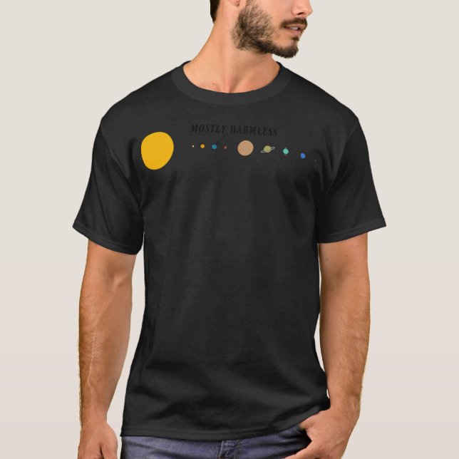 Camiseta Sistema solar en su mayoría inofensivo (Anverso)