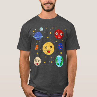Camiseta Sistema solar espacial Astronomía Planetas más ric