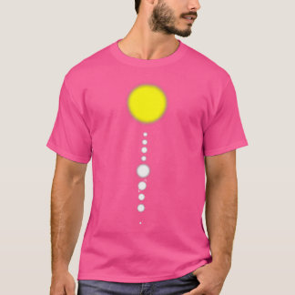 Camiseta Sistema solar Estética Minimalista Astronomía Láct