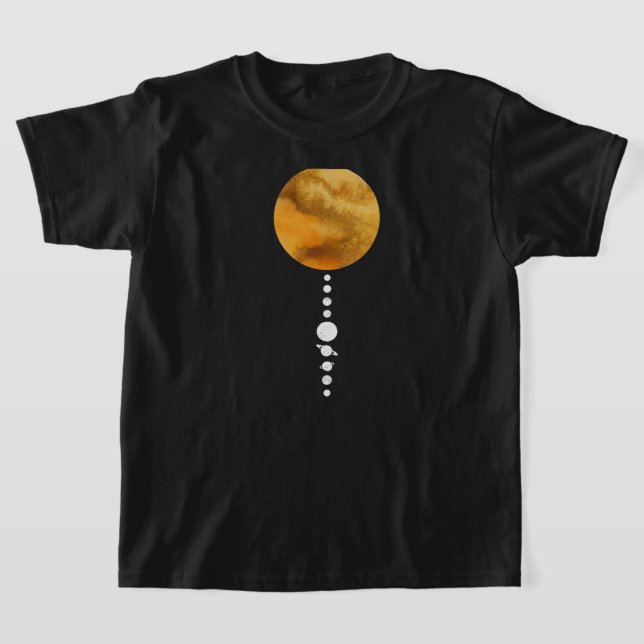 Camiseta Sistema solar mínimo (Distribución)