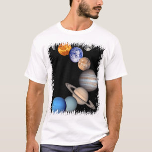 Camiseta Sistema solar Montaje Fotos del Planeta JPL