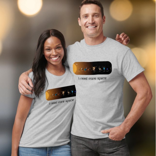 Camiseta Sistema Solar Necesito más espacio (Subido por el creador)